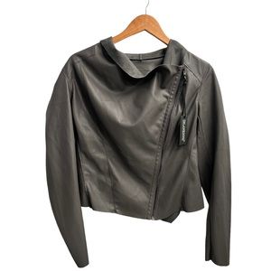 BLANK NYC Faux Leather Asymmetrical Moto Jacket Women's Medium NWT